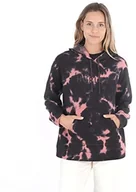Bluzy sportowe męskie - Hurley Hurley Damska bluza z kapturem W Tate Boyfriend Czarny vintage batikowy XS 3HJ2720264 - miniaturka - grafika 1