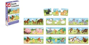 Janod Trzyczęściowe puzzle Zwierzęta i ich dzieci 30 elementów, - Klocki - miniaturka - grafika 11