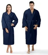 Szlafroki damskie - Spod Igły I Nitki Szlafrok XS Bawełniany Granatowy Frotte Prestiż Hotelowy MKO-2334966 - miniaturka - grafika 1