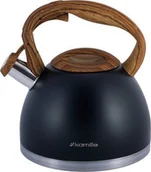 Czajniki na gaz - Kamille Czajnik stalowy z gwizdkiem 2.7 L z brązowym uchwytem KM-1087 243792-uniw - miniaturka - grafika 1