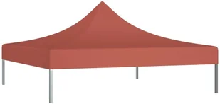 VidaXL Dach namiotu imprezowego, 3 x 3 m, terakota, 270 g/m 315324 VidaXL - Pawilony ogrodowe - miniaturka - grafika 2