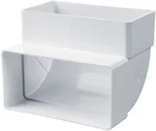 Rury i kanały wentylacyjne - Vents Group Kolanko pionowe 120 mm x 60 mm 90 st. - miniaturka - grafika 1