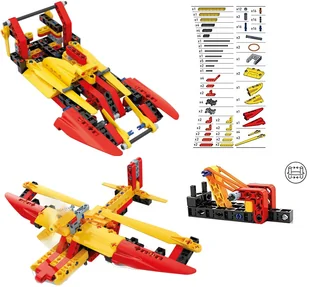 CLEMENTONI Laboratorium mechaniki Wodnosamolot i Hydroplan p6 50060 - Zabawki konstrukcyjne - miniaturka - grafika 6