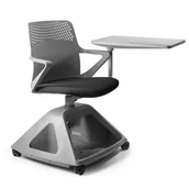 Krzesła obrotowe dla dzieci - Unique-Meble Krzesło z pulpitem, deską do pisania ROVER 2, z koszem, na kółkach - miniaturka - grafika 1