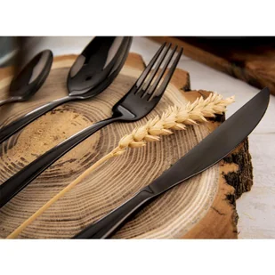 Orion Sztućce CZARNE Black Luxury zestaw sztućców 24 el. 143689 - Zestawy sztućców - miniaturka - grafika 6