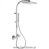 Zestawy prysznicowe - Tres Cuadro Zestaw natryskowy natynkowy chrom 00719101 - miniaturka - grafika 1