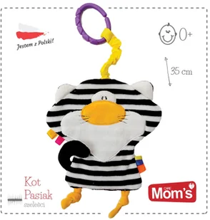 Hencz Toys Moms Care Kot biało-czarny szczeleścik zabawka niemowlęca - Maskotki i pluszaki Hencz Toys Moms Care Kot biało-czarny szczeleścik zabawka niemowlęca - Maskotki i pluszaki - miniaturka - grafika 1
