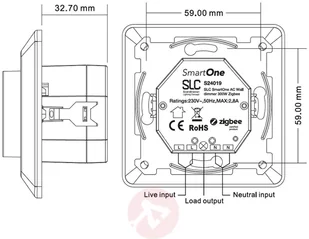 THE LIGHT GROUP SLC SmartOne AC ściemniacz ścienny 300W ZigBee - Systemy inteligentnych domów - miniaturka - grafika 4