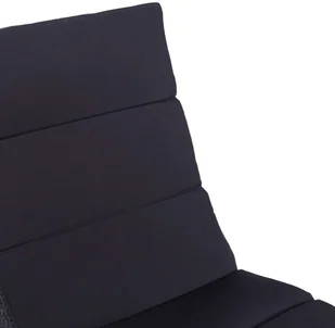 vidaXL Leżak z poduszką, polirattanowy, czarny - Leżaki ogrodowe - miniaturka - grafika 6