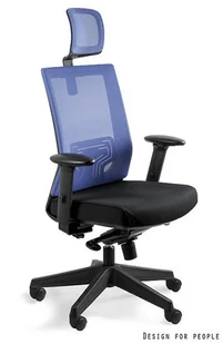 Fotel biurowy, krzesło biurowe Unique Fotel Ergonomiczny NEZ - 6 kolorów kółka do parkietów niebieski - Fotele i krzesła biurowe - miniaturka - grafika 7
