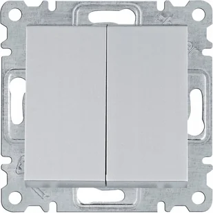 Hager lumina Łącznik seryjny/świecznikowy, srebrny WL0042 - Wyłączniki światła i elektryczne - miniaturka - grafika 2