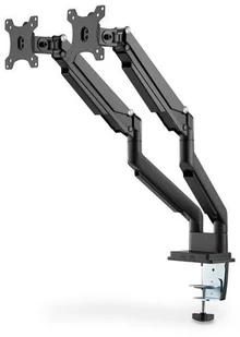Digitus Ramię biurkowe podwójne z zaciskiem regulowane 2xLCD max. 32" max. 2x 9kg uchylno-obrotowe czarny DA-90395 - Uchwyty do monitorów - miniaturka - grafika 10