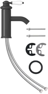 vidaXL Lumarko Bateria umywalkowa, szara, 130x180 mm 149073 - Baterie umywalkowe - miniaturka - grafika 5