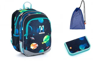 Topgal Plecak z rakietą i wzorem kosmosu do 1-4 klasy ELLY 21015 B - Plecaki szkolne i tornistry - miniaturka - grafika 3