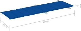vidaXL Poduszka na leżak, kobaltowa, 186x58x4 cm 314168 - Poduszki ogrodowe - miniaturka - grafika 11