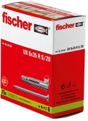 Kołki - Fischer Kołki uniwersalne UX 6 x 35 mm z wkrętami 25 szt. 94758 - miniaturka - grafika 1