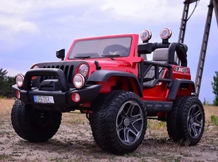 Super-Toys Mega Jeep Perfect 002 Exclusive Wolny Start Miękkie Koła Lakierowany Hp-002 - Pojazdy elektryczne dla dzieci - miniaturka - grafika 8