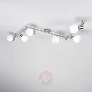 Lampenwelt ELAINA - lampa sufitowa LED, 6-pkt., matowy nikiel - Lampy sufitowe - miniaturka - grafika 3