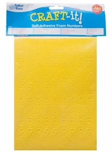 Baker Ross Baker Ross, cyferki z pianki, samoprzylepne, 740 sztuk, mix kolorów - Tablice i flipcharty - miniaturka - grafika 4