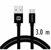 Ładowarki do telefonów - Swissten przewód do transmisji danych TEXTILE USB USB C 3,0 M CZARNY 71527900 # Wpisz kod MDC5PL22 i uzyskaj dodatkowe 25 % rabatu na ten produkt promocja do 17.05.2020 - miniaturka - grafika 1