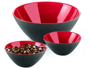 Guzzini My Fusion Kpl 2 Miseczek Czarno-Czerwone Średnica 12,0 2814.12.140 - Miski i półmiski - miniaturka - grafika 2