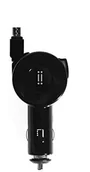 Ładowarki samochodowe - Aiino italian ideas Aiab1U24Atypecr-Bk ładowarka samochodowa 1 USB 2.4 A z wbudowanym chowanym kablem USB-C, czarna AIAB1U24ATYPECR-BK - miniaturka - grafika 1