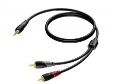 Procab Kabel Jack 3.5mm RCA Cinch x2 1.5m czarny CLA711/1.5 CLA711/1.5 - Kable - miniaturka - grafika 2