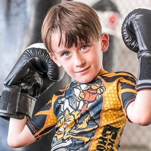 Extreme Hobby Spodenki Grappling dziecięce, ANGRY WASP, czarny, rozmiar 116 - Kimona, stroje i obuwie - miniaturka - grafika 6