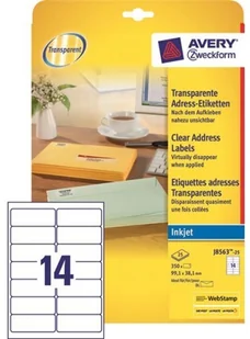 Avery Zweckform Etykiety adresowe Zweckform 99,1 x 38,1 mm (do kopert dl) do drukarek atramentowych; przezroczyste ZW243 - Etykiety do drukarek - miniaturka - grafika 2