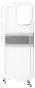 Guess GUHCP13LKC4GBSI iPhone 13 Pro / 13 6,1" Transparent hardcase 4G Grey Strap Silver Chain GUE001685-0 - Etui i futerały do telefonów - miniaturka - grafika 9
