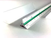 Akcesoria kreślarskie - Leniar Leniar Skalówka 30cm 1:10-100/1:20-200/1:125 Metal 20024 - miniaturka - grafika 1