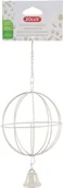 Akcesoria dla gryzoni - Zolux Metalowa kula na siano do zawieszenia śr 10 cm kol beżowy - miniaturka - grafika 1