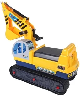 Lean Duża Koparka Jeździk Koparka Budowa Kask Żółty 9270 - Jeździki dla dzieci - miniaturka - grafika 5