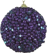 Bombki - Witek Home Bombka 10cm 2 szt fioletowa 276868 - miniaturka - grafika 1