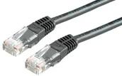 Kable miedziane - Roline UTP Cable kat5E, czarny 0,5 m 21.15.0525 - miniaturka - grafika 1