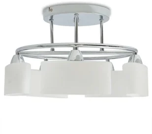 VidaXL Lampa sufitowa, 5 żarówek E14, klosze w kształcie elipsy, 200 W 50494 - Lampy sufitowe - miniaturka - grafika 3
