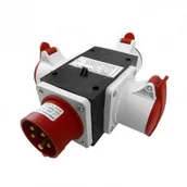 Osprzęt siłowy - Doktorvolt Rozgałęźnik 3-fazowy wejście 1x16A 5P/ wyjście 3x16A 5P IP44 ROP 1653 6376 ROP 1653 DV - miniaturka - grafika 1