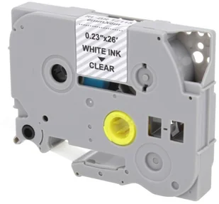 Brother Zamiennik taśmy TZE-115 6mm przeźroczysta/biały - Etykiety do drukarek - miniaturka - grafika 2