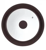 Pokrywki - AMBITION BROWN STONE POKRYWKA SILIKONOWA 24/26/28 CM 93815 - miniaturka - grafika 1