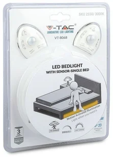 v-tac Nocne Oświetlenie LED V-TAC Czujnik Ruchu Podwójne Łóżko VT-8068 3000K 260lm - Taśmy LED - miniaturka - grafika 3