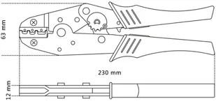 Beta Tools Szczypce zaciskowe do konektorów 1608, stalowe, 016080001 - Kombinerki i obcęgi - miniaturka - grafika 2
