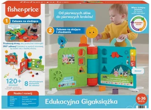 Fisher Price Price Price Ucz się i śmiej! Edukacyjna gigaksiążka HCL06 HCL06 - Zabawki interaktywne dla dzieci - miniaturka - grafika 8
