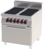 Inne urządzenia gastronomiczne - RedFox Kuchnia elektryczna z piekarnikiem konwekcyjnym SPQT 90/80 11 E SPQT-90/80-11-E - miniaturka - grafika 1