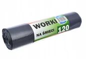 Worki na śmieci - Worki Na Śmieci 120ML Czarne Mocne 7 Szt - miniaturka - grafika 1