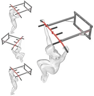 K-SPORT Drążek do ćwiczeń podciągania treningowy wielofunkcyjny MAX KSH022 - Poręcze i drążki do podciągania - miniaturka - grafika 2
