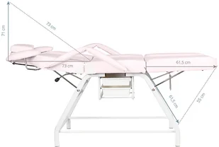 ACTIVESHOP Fotel Zabiegowy Do Rzęs Ivette Różowy 10003_133145 - Fotele kosmetyczne - miniaturka - grafika 3