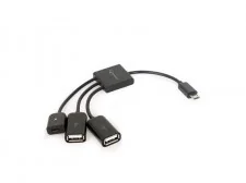 Gembird Kabel OTG USB Micro BM > 2xUSB-AF+Micro BF 13cm (MXSCBPUR) - Kable - miniaturka - grafika 4