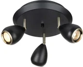 Lampy sufitowe - Markslojd Plafon LAMPA sufitowa BIKE 107337 okrągła OPRAWA metalowa regulowane reflektorki czarne 107337 - miniaturka - grafika 1