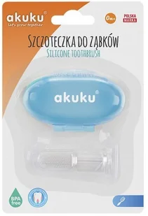 AKUKU Szczoteczka do zębów silikonowa niebieska AKUKU A0263 - Szczoteczki do zębów - miniaturka - grafika 2