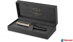 Parker Pióro wieczne F) SONNET PREMUM METAL & BLACK GT 18karatów 2119784 2119784 - Pióra wieczne - miniaturka - grafika 3